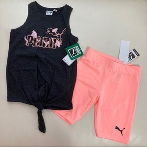 Puma girls neon active leggings set 2270